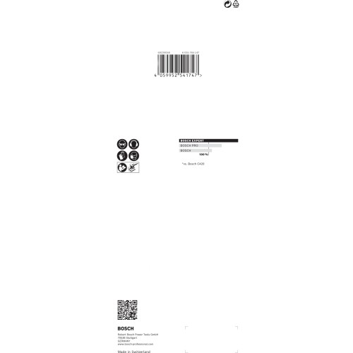 Papel de lija EXPERT C470 con 8 orificios para lijadoras orbitales 93 x 230 mm, G 120 10 unidades