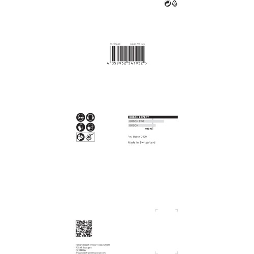 Papel de lija EXPERT C470 con 8 orificios para lijadoras orbitales 93 x 186 mm, G 180 10 unidades