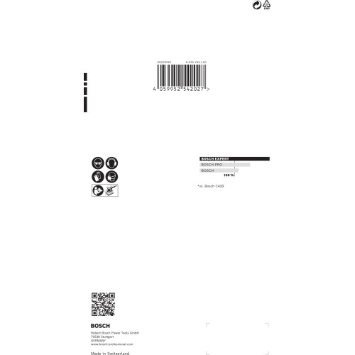 Papel de lija EXPERT C470 con 14 orificios para lijadoras orbitales 115 x 230 mm, G 180 10 unidades