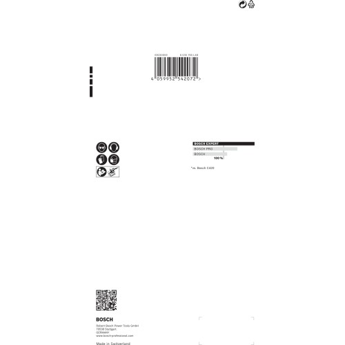 Papel de lija EXPERT C470 con 14 orificios para lijadoras orbitales 115 x 280 mm, G 320 10 unidades