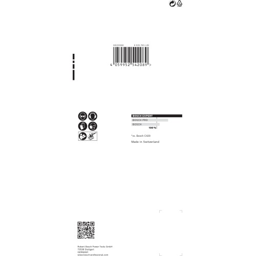 Papel de lija EXPERT C470 con 8 orificios para lijadoras orbitales 93 x 186 mm, G 320 10 unidades