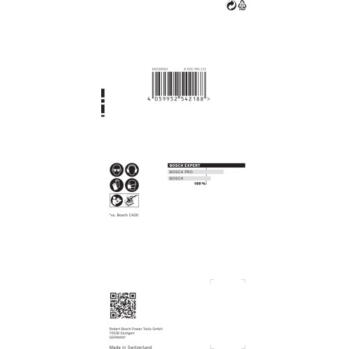 Papel de lija EXPERT C470 con 8 orificios para lijadoras orbitales 80 x 133 mm, G 100 10 unidades