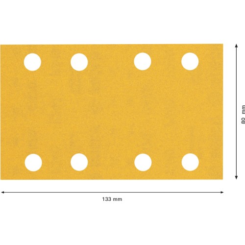 Papel de lija EXPERT C470 con 8 orificios para lijadoras orbitales 80 x 133 mm, G 240 10 unidades