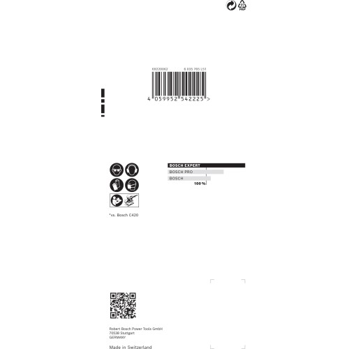 Papel de lija EXPERT C470 con 8 orificios para lijadoras orbitales 80 x 133 mm, G 320 10 unidades