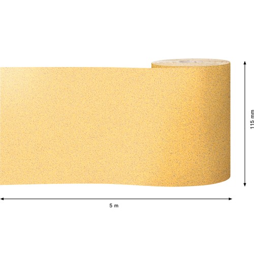 Rollo de papel de lija EXPERT C470 para lijado manual de 115 mm, 5 m, G 80