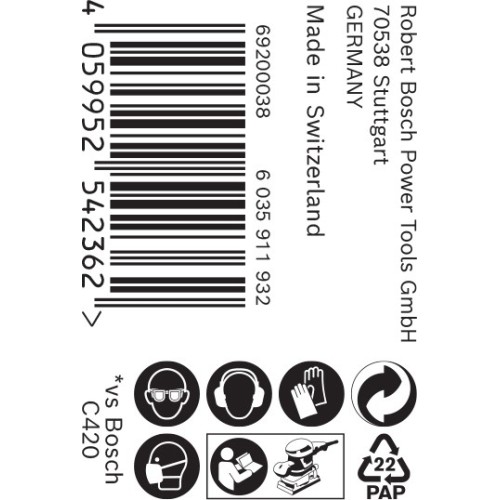 Rollo de papel de lija EXPERT C470 para lijado manual de 115 mm, 5 m, G 80