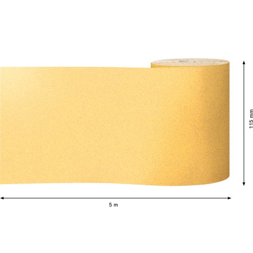 Rollo de papel de lija EXPERT C470 para lijado manual de 115 mm, 5 m, G 120