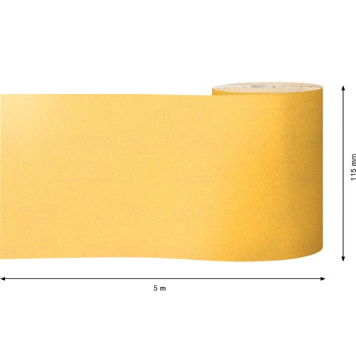 Rollo de papel de lija EXPERT C470 para lijado manual de 115 mm, 5 m, G 240