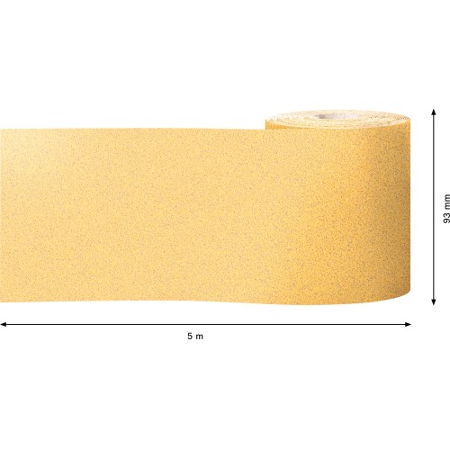 Rollo de papel de lija EXPERT C470 para lijado manual de 93 mm, 5 m, G 80