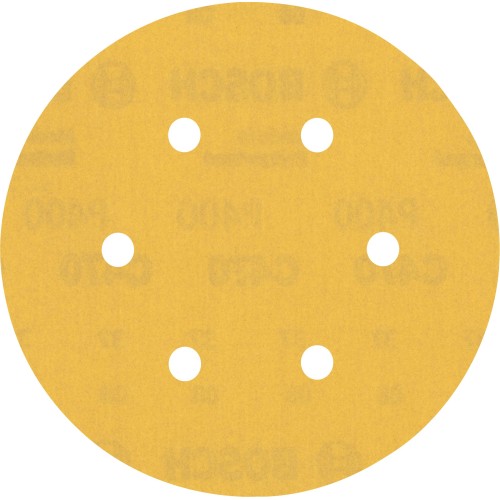 Papel de lija EXPERT C470 con 6 orificios para lijadoras excéntricas de 150 mm, G 400, 50 unidades