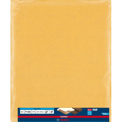 Papel de lija EXPERT C470 para lijado manual de 230 x 280 mm, G 100