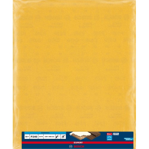 Papel de lija EXPERT C470 para lijado manual de 230 x 280 mm, G 240