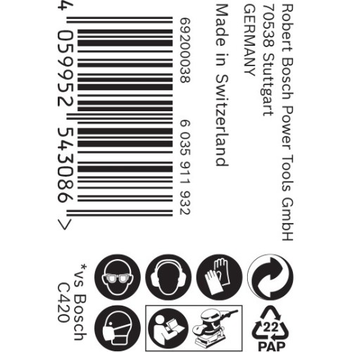 Rollo de papel de lija EXPERT C470 para lijado manual de 93 mm x 50 m, G 80