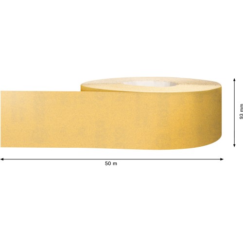 Rollo de papel de lija EXPERT C470 para lijado manual de 93 mm x 50 m, G 320
