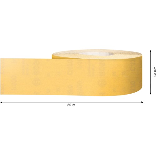 Rollo de papel de lija EXPERT C470 para lijado manual de 93 mm x 50 m, G 400