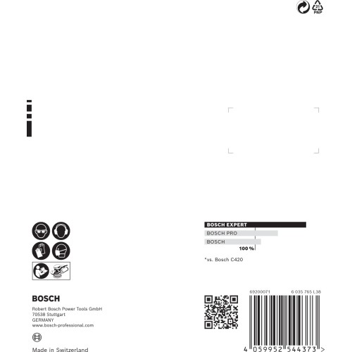 Papel de lija EXPERT C470 multiperforado para lijadoras excéntricas de 125 mm, G 320, 5 unidades