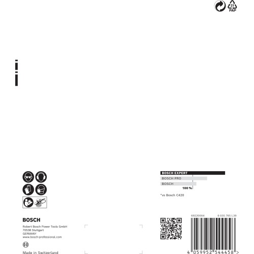 Papel de lija EXPERT C470 multiperforado para lijadoras excéntricas de 150 mm, G 180, 5 unidades