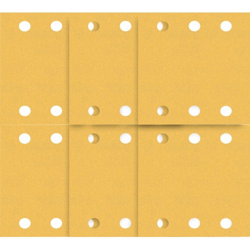 Set de papel de lija EXPERT C470 para lijadoras orbitales de 115 x 140 mm, G 2x40/2x60/2x80/2x120/2x180, 10 unidades