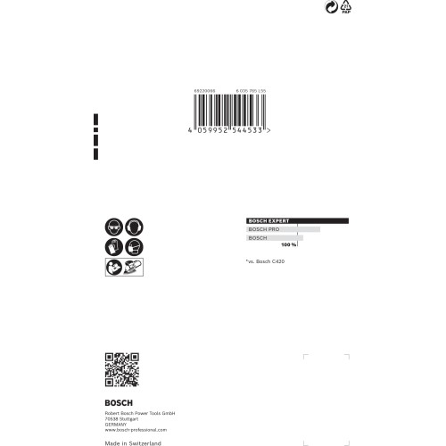 Papel de lija EXPERT C470 con 7 orificios para multilijadoras de 100 x 150 mm, G 60 10 unidades