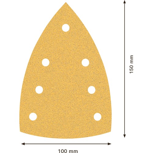 Papel de lija EXPERT C470 con 7 orificios para multilijadoras de 100 x 150 mm, G 80 10 unidades