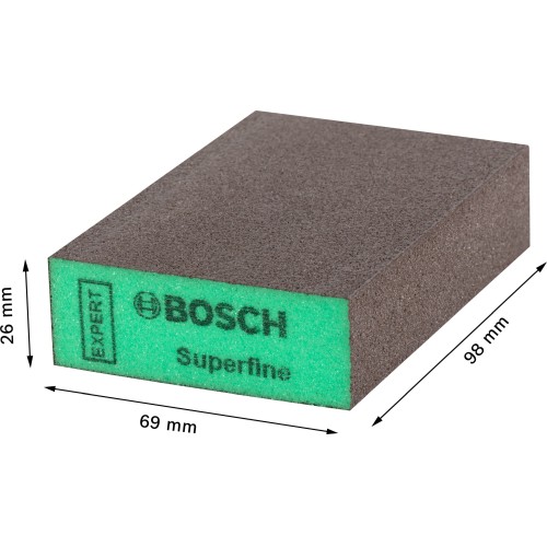 Taco de lija EXPERT S471 Standard, 26 mm x 69 mm x 97 mm, superfino