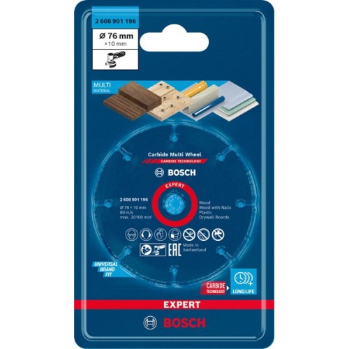 Disco de corte EXPERT Carbide Multi Wheel de 76 mm, 10 mm