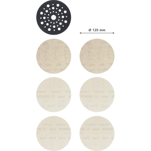 Kit de iniciación EXPERT M480 para lijadoras excéntricas de 125 mm, 7 unidades
