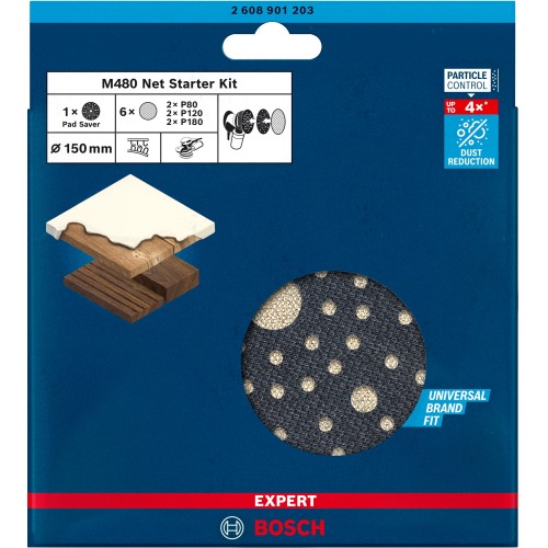 Kit de iniciación EXPERT M480 para lijadoras excéntricas de 150 mm, 7 unidades
