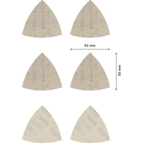 Set de 6 mallas de lija EXPERT M480 de 93 x 93 mm