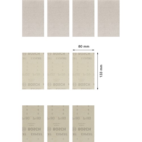 Set de mallas de lija EXPERT M480 de 80 x 133 mm, 10 unidades