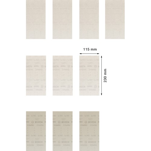 Set de mallas de lija EXPERT M480 de 115 x 230 mm, 10 unidades