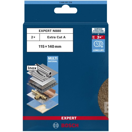 Almohadilla de vellón EXPERT N880 para lijado manual de 115 x 140 mm, gruesa A, 2 uds.