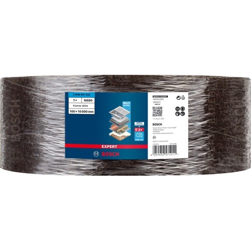 Rollo de vellón EXPERT N880 para lijado manual de 100 mm x 10 m, grueso A