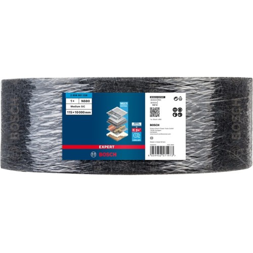 Rollo de vellón EXPERT N880 para lijado manual de 115 mm x 10 m, medio S