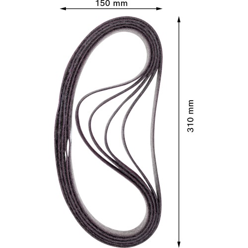Banda de lija EXPERT N470 para lijadoras de banda de 40 x 760 mm, medio, 10 unidades