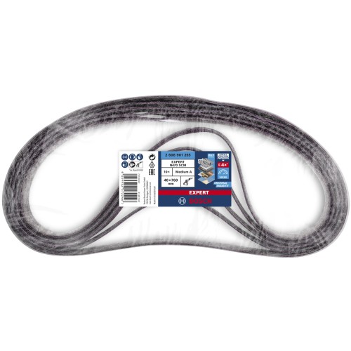 Banda de lija EXPERT N470 para lijadoras de banda de 40 x 760 mm, medio, 10 unidades