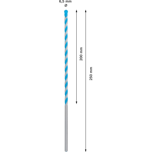 Broca EXPERT CYL-9 MultiConstruction de 6,5 x 200 x 250 mm