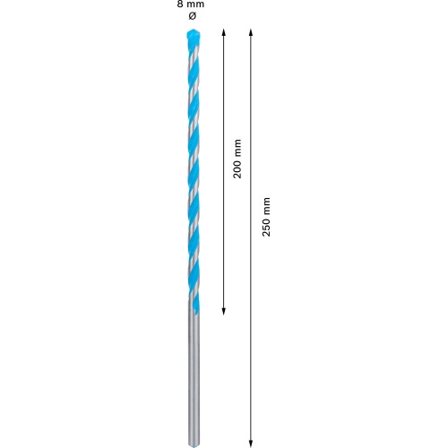 Broca EXPERT CYL-9 MultiConstruction de 8 x 200 x 250 mm