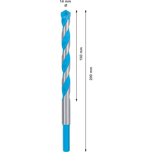 Broca EXPERT CYL-9 MultiConstruction de 14 x 150 x 200 mm
