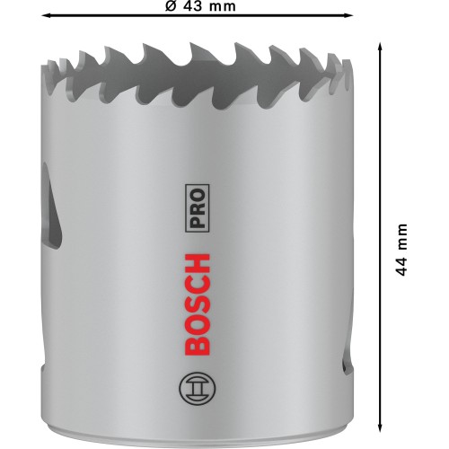 Sierra de corona PRO Multi Material, 43 mm, roscada