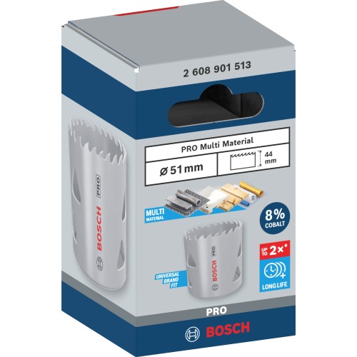 Sierra de corona PRO Multi Material, 51 mm, roscada