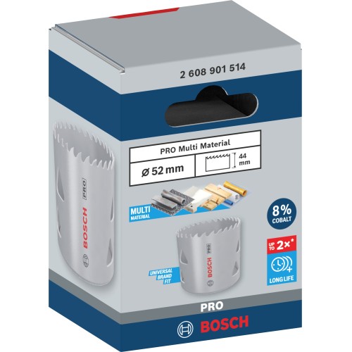Sierra de corona PRO Multi Material, 52 mm, roscada