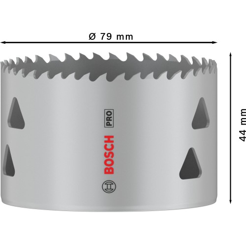 Sierra de corona PRO Multi Material, 79 mm, roscada