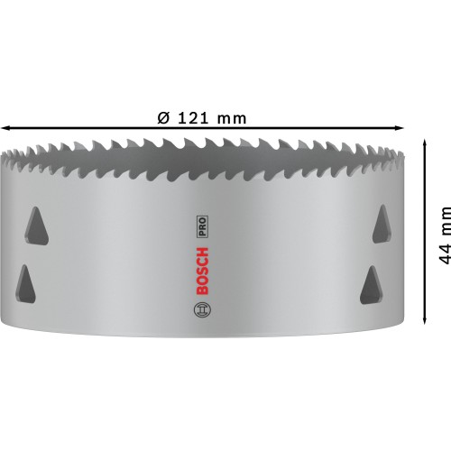 Sierra de corona PRO Multi Material, 121 mm, roscada