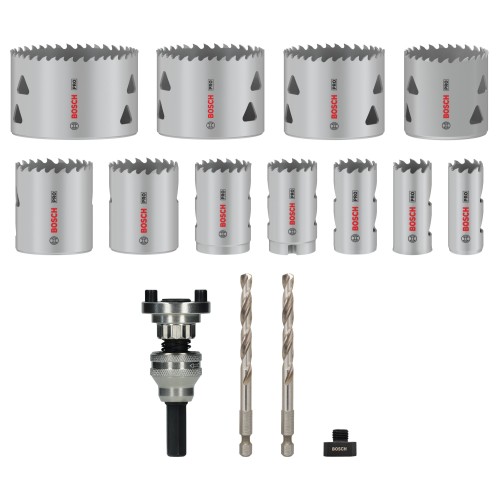 Set de sierras de corona PRO Multi Material, portabrocas Q-Lock, 15 unidades