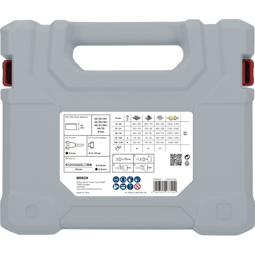 Set de sierras de corona PRO Multi Material, portabrocas Q-Lock, 15 unidades