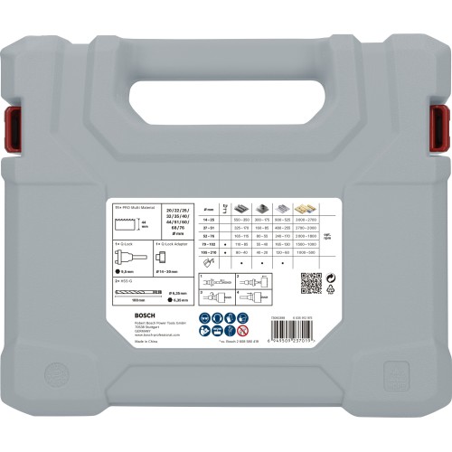 Set de sierras de corona PRO Multi Material y portabrocas Q-Lock, 15 unidades
