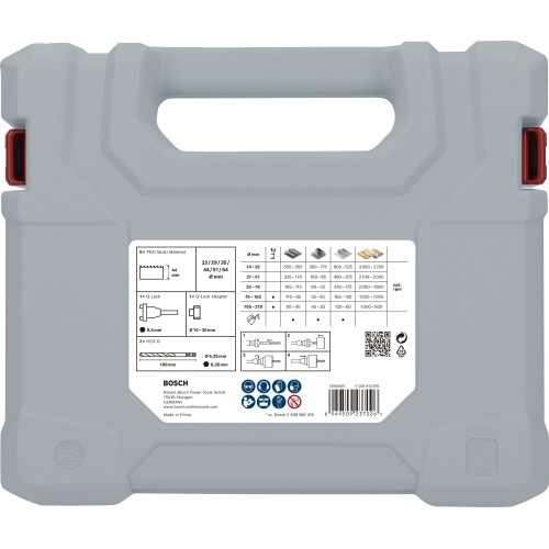 Set de sierras de corona PRO Multi Material y portabrocas Q-Lock, 10 unidades