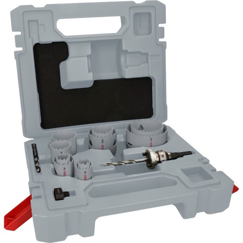 Set de sierras de corona PRO Multi Material y portabrocas Q-Lock, 10 unidades