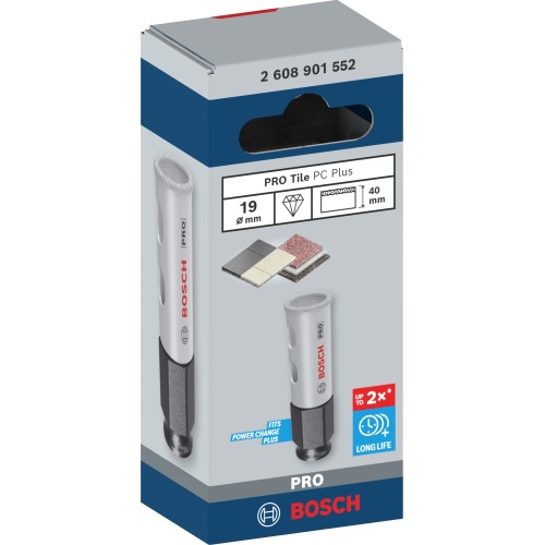 Sierra de corona PRO Tile PC Plus, 19 mm, HS